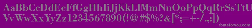 ModernbodoniBold Font – Gray Fonts on Purple Background