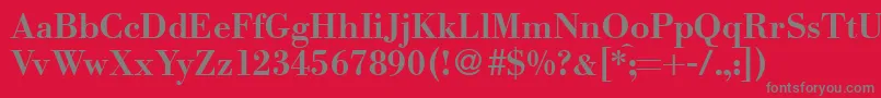 ModernbodoniBold Font – Gray Fonts on Red Background