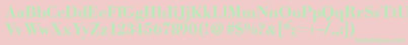 ModernbodoniBold Font – Green Fonts on Pink Background