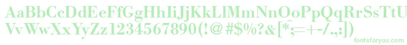 ModernbodoniBold Font – Green Fonts on White Background