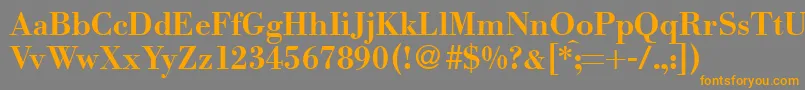 ModernbodoniBold Font – Orange Fonts on Gray Background