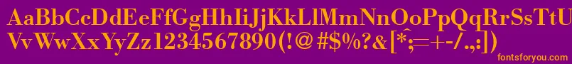 ModernbodoniBold Font – Orange Fonts on Purple Background