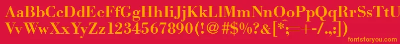 ModernbodoniBold Font – Orange Fonts on Red Background