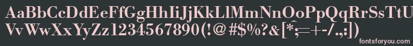 ModernbodoniBold Font – Pink Fonts on Black Background
