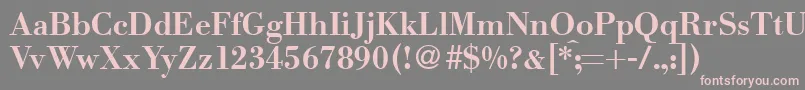 ModernbodoniBold Font – Pink Fonts on Gray Background