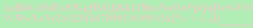 ModernbodoniBold Font – Pink Fonts on Green Background