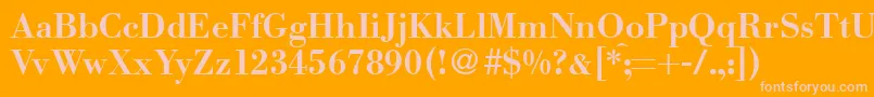 ModernbodoniBold Font – Pink Fonts on Orange Background