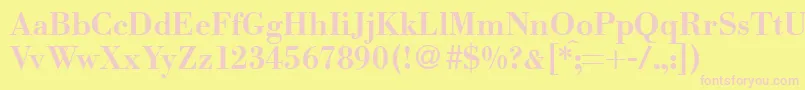 ModernbodoniBold Font – Pink Fonts on Yellow Background