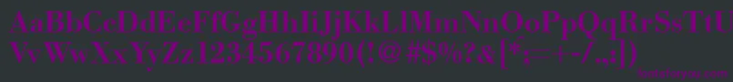 ModernbodoniBold Font – Purple Fonts on Black Background
