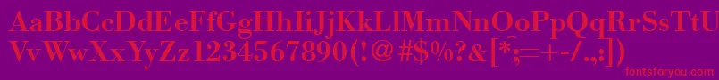 ModernbodoniBold Font – Red Fonts on Purple Background