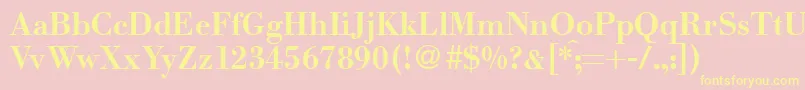 ModernbodoniBold Font – Yellow Fonts on Pink Background