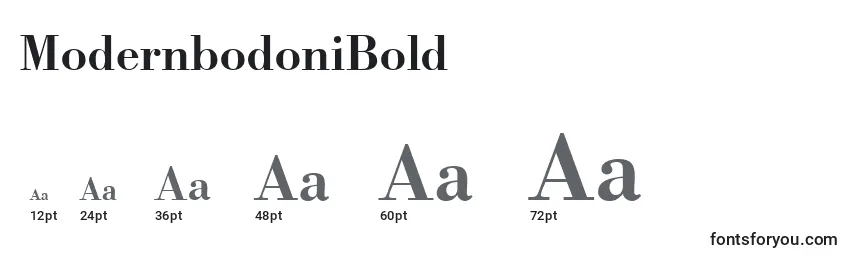 Размеры шрифта ModernbodoniBold