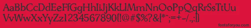 DerringerantiqueRegular Font – Black Fonts on Red Background