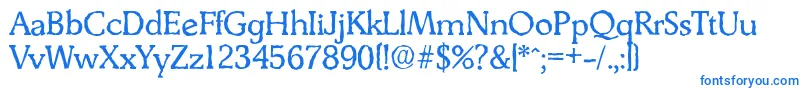 DerringerantiqueRegular Font – Blue Fonts on White Background