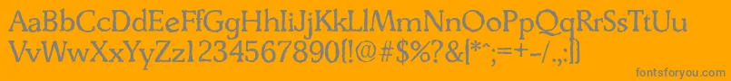 DerringerantiqueRegular Font – Gray Fonts on Orange Background