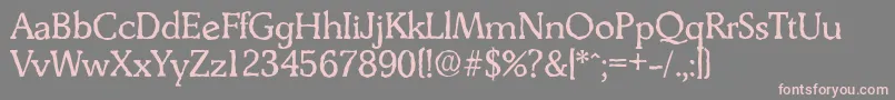 DerringerantiqueRegular Font – Pink Fonts on Gray Background
