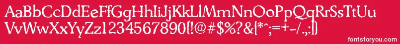 DerringerantiqueRegular Font – White Fonts on Red Background