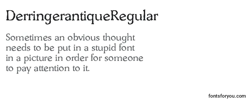 Review of the DerringerantiqueRegular Font