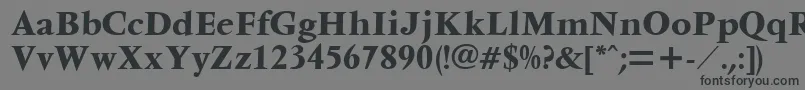 Ventura Font – Black Fonts on Gray Background