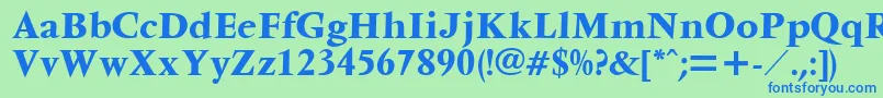 Ventura Font – Blue Fonts on Green Background