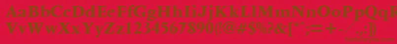 Ventura Font – Brown Fonts on Red Background