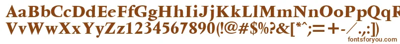 Ventura-fontti – ruskeat fontit valkoisella taustalla
