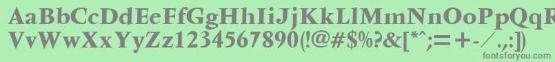 フォントVentura – 緑の背景に灰色の文字