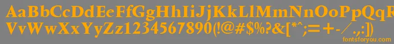 Ventura Font – Orange Fonts on Gray Background
