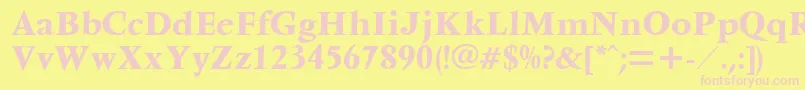 Шрифт Ventura – розовые шрифты на жёлтом фоне