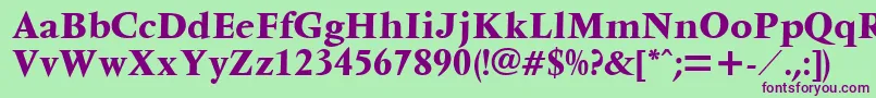 Ventura Font – Purple Fonts on Green Background