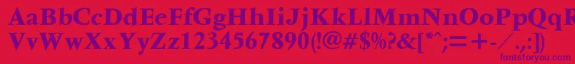 Ventura Font – Purple Fonts on Red Background