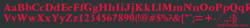 Ventura Font – Red Fonts on Black Background