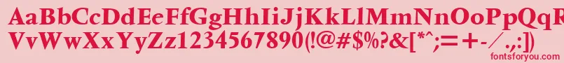 Ventura Font – Red Fonts on Pink Background