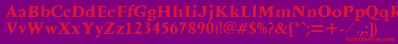 Ventura Font – Red Fonts on Purple Background