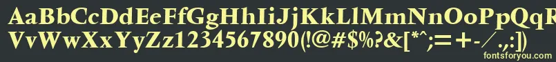 Ventura Font – Yellow Fonts on Black Background