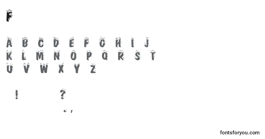 Czcionka Fireworksfont – alfabet, cyfry, specjalne znaki