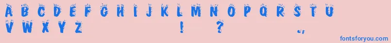 Fireworksfont Font – Blue Fonts on Pink Background