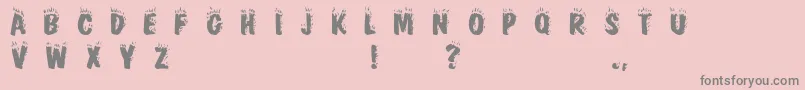 Fireworksfont Font – Gray Fonts on Pink Background