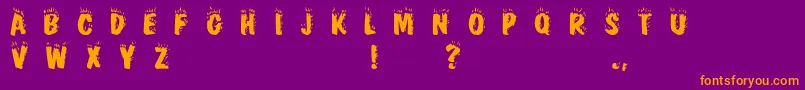 Fireworksfont Font – Orange Fonts on Purple Background