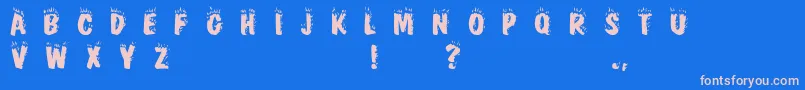 Fireworksfont Font – Pink Fonts on Blue Background