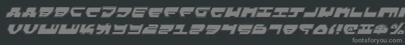 LoveladiesProItalic-fontti – harmaat kirjasimet mustalla taustalla