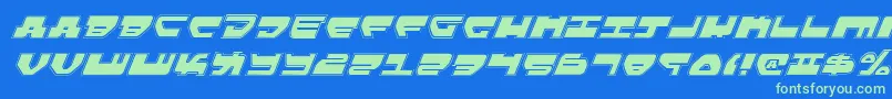 LoveladiesProItalic Font – Green Fonts on Blue Background