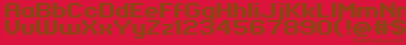 Standard0763 Font – Brown Fonts on Red Background