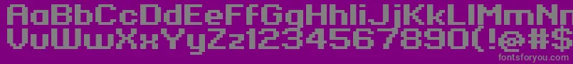 Standard0763 Font – Gray Fonts on Purple Background