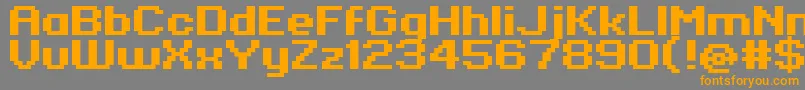 Standard0763 Font – Orange Fonts on Gray Background