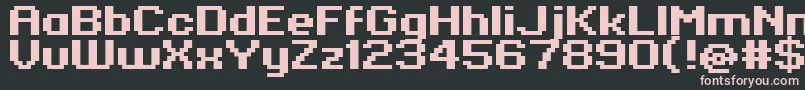 Standard0763 Font – Pink Fonts on Black Background