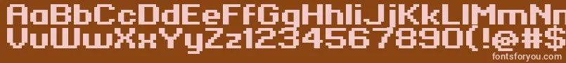 Шрифт Standard0763 – розовые шрифты на коричневом фоне