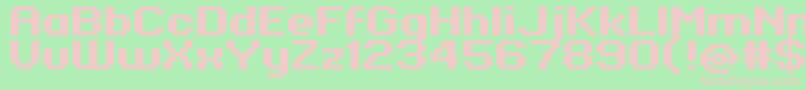 Standard0763 Font – Pink Fonts on Green Background