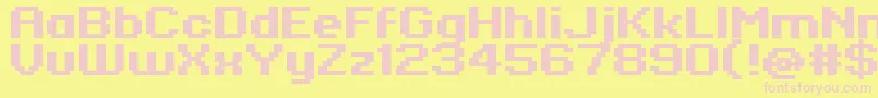Standard0763 Font – Pink Fonts on Yellow Background