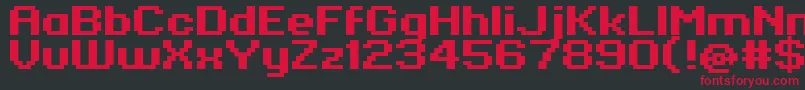 フォントStandard0763 – 黒い背景に赤い文字